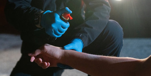 hemostatic agent being applied to wound