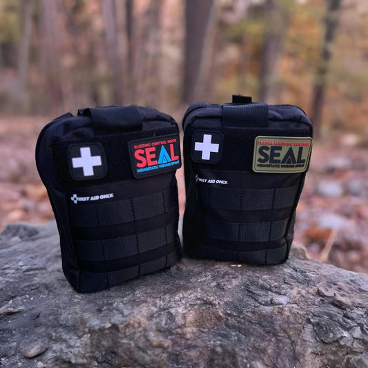 Compact First Aid Kit with SEAL Hemostatic Spray – for Emergency Bleeding Control