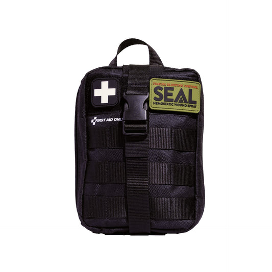 Compact First Aid Kit with SEAL Hemostatic Spray – for Emergency Bleeding Control
