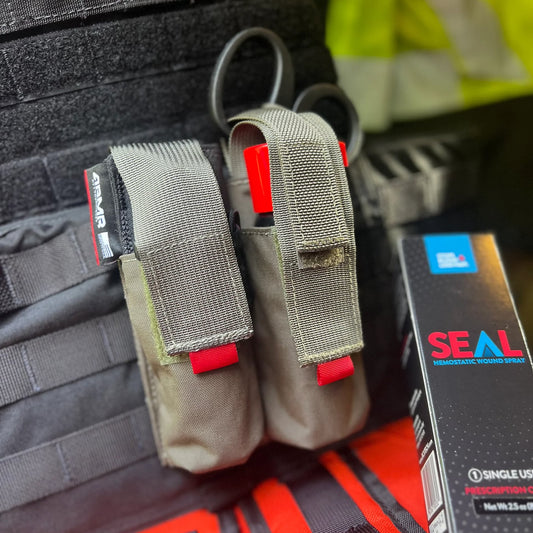 SEAL MOLLE Pouch –  Dual – Tactical Bleeding Control with XT1 Tourniquet & Trauma Shears